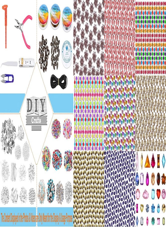 DIY Crafts 100x Sample, DIY Kit/Set, Jewelry Ribbon Thread Making Kit Splendid Chosen Beads Findings Charms Tool Bracelets Rings Earrings Necklace Making T (100x Sample, DIY Kit/Set) - Image 4